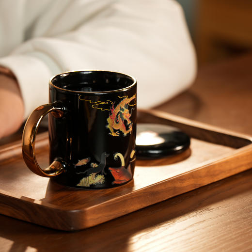 【父亲节礼物】海错图感温变色杯马克杯 带盖礼盒包装 国潮风 生日礼物 龙年礼品 商品图2