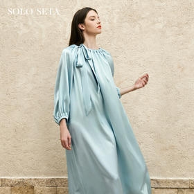 Solo seta22姆米重磅真丝连衣睡裙女款桑蚕丝家居服2025纯色