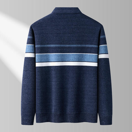 【加绒加厚】罗蒙秋冬速暖仿羊绒polo衫男长袖t恤休闲时尚男士polo衫长袖 商品图4