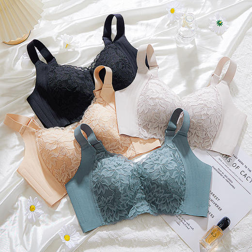 调整型内衣女士小胸聚拢显大上托收副乳防下垂品牌大胸显小文胸罩月光伊人养护文胸 商品图5