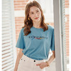 欧芮儿刺绣短袖T恤女2021新款夏季宽松韩版网红体恤ins百搭上衣潮 商品缩略图2