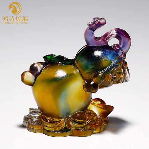 【样品特惠5.5折，无原包装仅1件，无货退款】琉璃天然葫芦工艺品摆件玄关中式家居客厅电视柜饰品乔迁新居礼品【不支持补差，非质量问题不退不换】S 商品图2