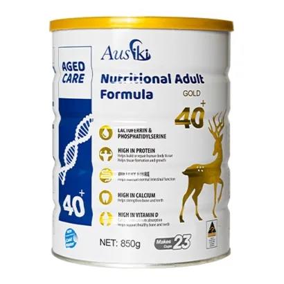 【保税区包邮直发】 Ausiki澳爱优金鹿 40+活性蛋白营养成人奶粉850g/罐 商品图0