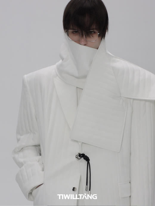 TIWILLTANG启世录“域翼霖晤”交叠绗棉围巾秋冬加厚围脖保暖 商品图3