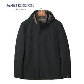 【专柜 内胆可脱卸鹅绒服】占姆士男士秋冬高端连帽内胆可脱卸鹅绒休闲羽绒服外套  一款2色