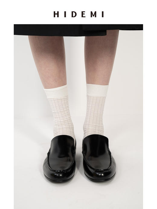 HIDEMI 极简进口牛皮乐福平底鞋 商品图2