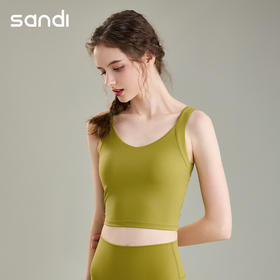 SANDI品牌美背裸感磨毛瑜伽背心SU21A04