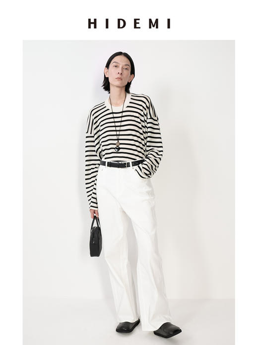 HIDEMI “我们的第一件龟背T”系列美利奴羊毛基础款简约柔软圆领打底衫 商品图2