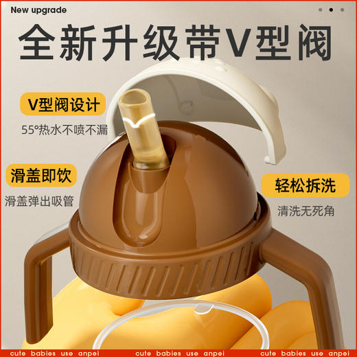 适配世喜奶瓶配件安配奶嘴鸭嘴学饮转换头重力球吸管把手柄防尘盖 商品图1