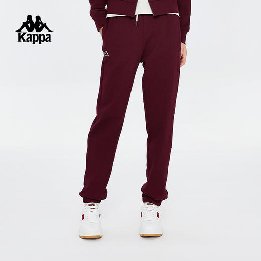 Kappa卡帕复古休闲裤2024新款女运动裤针织长裤小脚卫裤K0E22AK10 商品图0