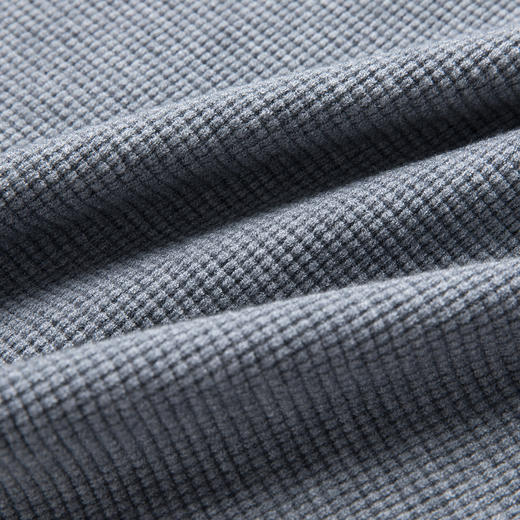 【华夫格含羊毛】罗蒙秋冬肌理感polo衫男长袖针织衫男休闲百搭毛衣男t恤 商品图11