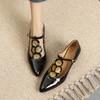 复古法式低跟花朵玛丽珍鞋，漆皮时尚尖头浅口单鞋MBJR&708【预售5天】 商品缩略图1