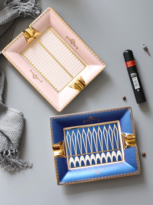 【清仓特惠3折，仅2件，无货退款】诺轩ins北欧陶瓷烟灰缸创意家用客厅 欧式个性潮流办公室大号烟缸 商品图4