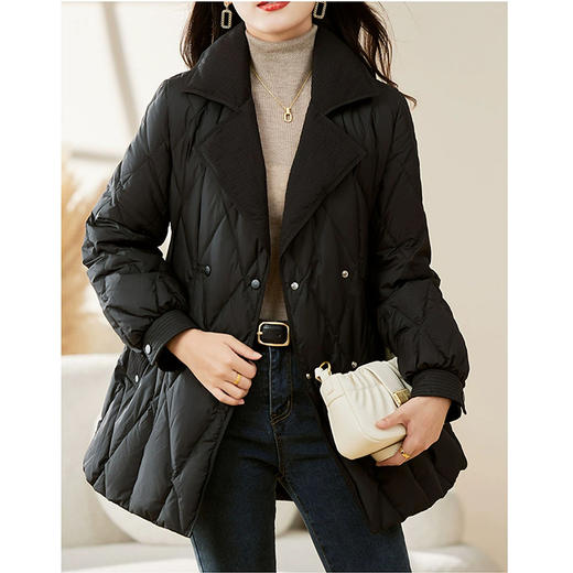 裁缝学苑AX159 中长款收腰系带西装领羽绒服纸样女装显瘦打版裁剪样板 商品图4