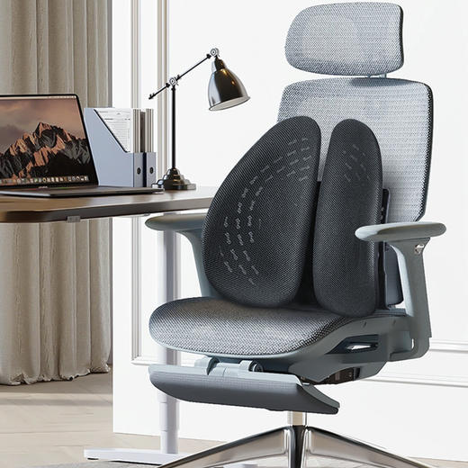 【推荐】柔先生 办公好搭档舒适减压腰部支撑腰垫 人体工学设计 高度自由调节 商品图2