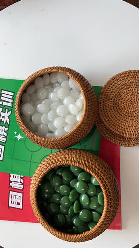 双面凸亮光水晶棋子（含罐）