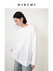 HIDEMI 基础款简约圆领拉链廓形高织棉长袖T恤 商品缩略图3