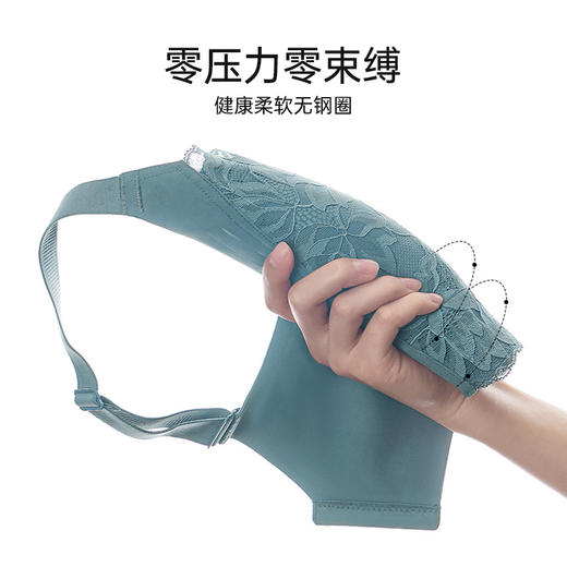 调整型内衣女士小胸聚拢显大上托收副乳防下垂品牌大胸显小文胸罩月光伊人养护文胸 商品图10
