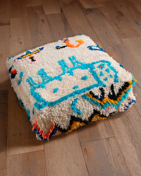 伽罗JALO 摩洛哥进口手工羊毛地毯坐墩【7个工作日内发货】