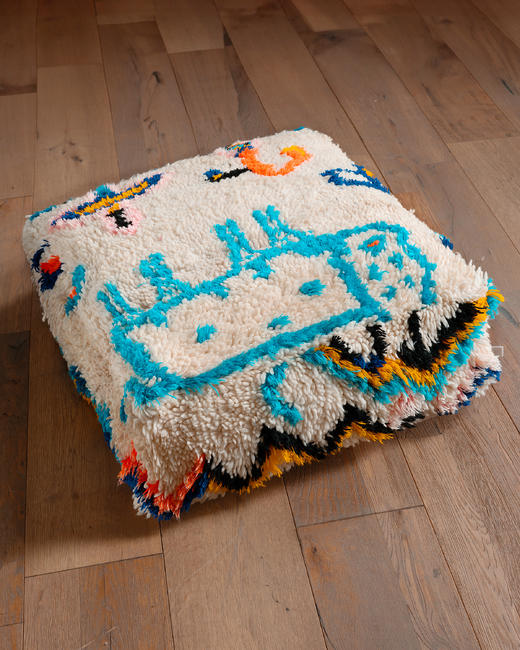 伽罗JALO 摩洛哥进口手工羊毛地毯坐墩【7个工作日内发货】 商品图0