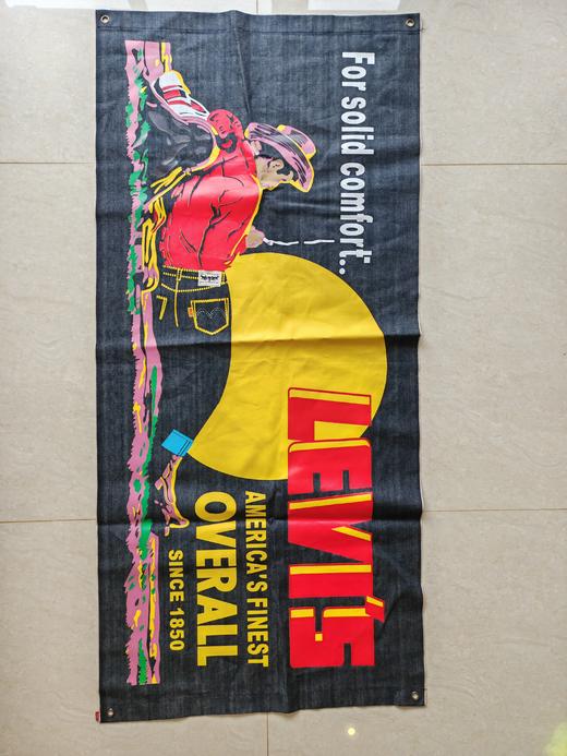 满减活动 EVISU 日版YAMANE 香港限定纪念始创 原浆丹宁赤耳 牛仔挂布denim banner日本牛仔挂布 77*160cm 商品图1
