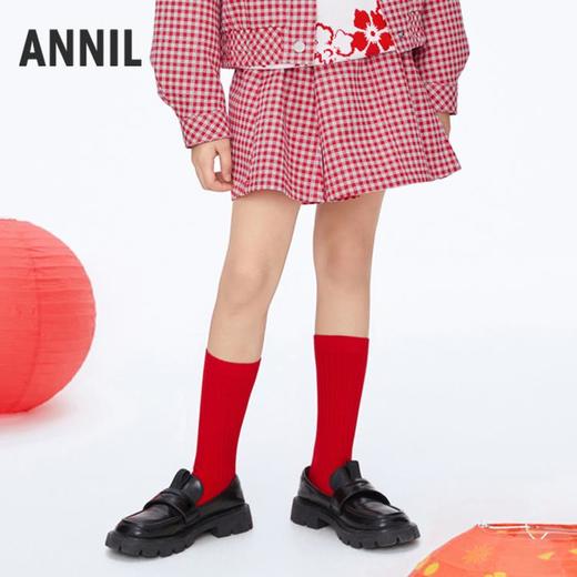 女童千鸟格半身裙裙子春季新款安奈儿童装实体店同款AG413628 商品图0