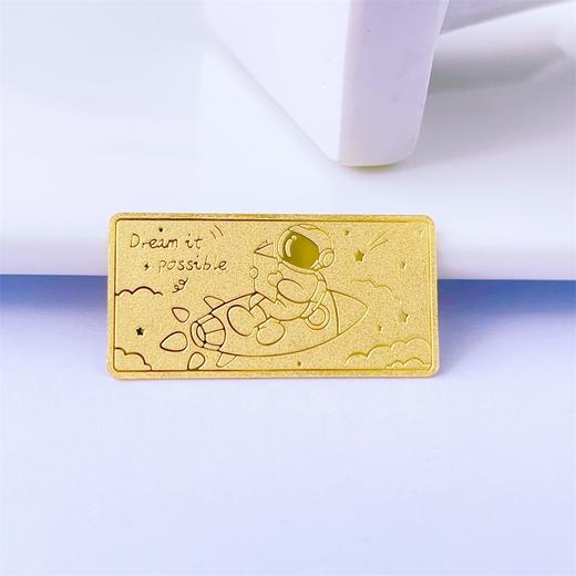 【限时克减128元】【2克】足金999.9 #宇航员 实心2g宇航员金条投资金纯黄金未来可期金条（配亚克力盒）(YDJT00068-02)（预售产品下单后不退款不退货不换货不补差价） 商品图1