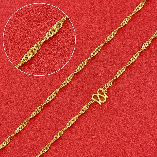 【限时克减128元】足金999.9 水波纹项链(XL00012-02)（预售产品下单后不退款不退货不换货不补差价（预售产品下单后不退款不退货不换货不补差价 商品图0