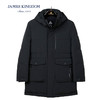 占姆士男士中长款加厚白鸭绒羽绒服黑色 商品缩略图0
