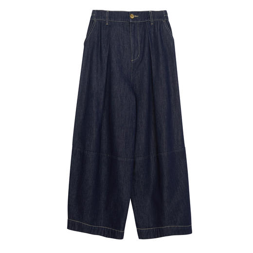 谜底直筒裤女2024春季新款时尚特色高腰宽松牛仔裤女士241MK0157 商品图4