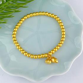 【限时克减128元】足金 #两世欢 #小红书 3D硬金两世欢圆珠(约4.2mm、周长约17-18cm)手串(V3DSC00131)预售产品下单后不退款不退货不换货不补差价