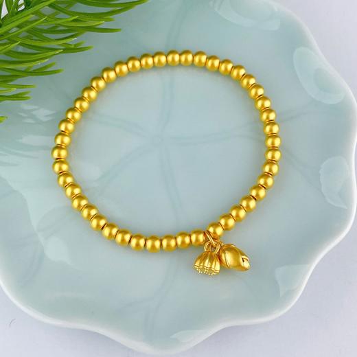 【限时克减128元】足金 #两世欢 #小红书 3D硬金两世欢圆珠(约4.2mm、周长约17-18cm)手串(V3DSC00131)预售产品下单后不退款不退货不换货不补差价 商品图0