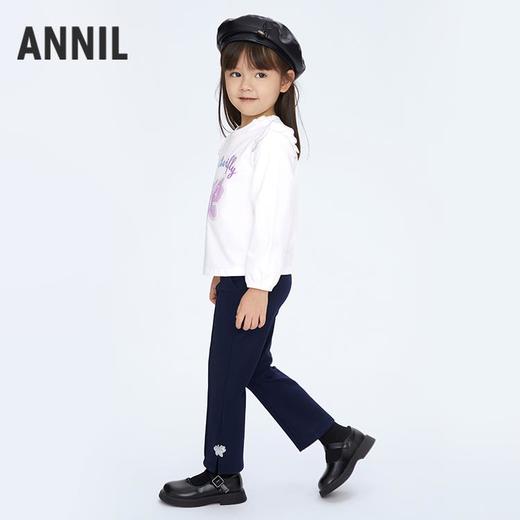 女童时尚简约圆领长袖针织衫春季新款安奈儿童装实体店同款XG411613 商品图2