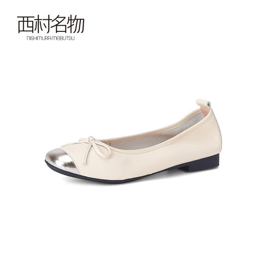 西村名物2024春季新品真皮甜美优雅平底芭蕾舞鞋浅口单鞋T24AE11101 商品图2