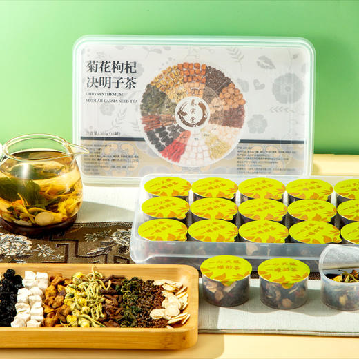 好食庄园——小罐茶系列菊花枸杞决明子茶300g（20g*15罐） 新春礼  商品图1