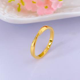 【限时克减150元】足金999.9 【精品】空心固口镜面金爱无尽圈戒女戒(AIJZ00024)（预售产品下单后不退款不退货不换货不补差价（预售产品下单后不退款不退货不换货不补差价