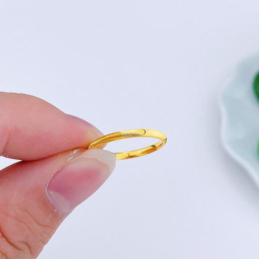 【限时克减150元】足金999 #条戒 #超轻 5G超轻黄金固口空心CNC波光圈戒猫眼条戒(AG5GJZ00186)（预售产品下单后不退款不退货不换货不补差价） 商品图2
