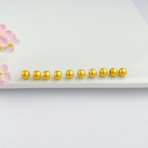 【线上黄金屋】【限时7.5折】【定价黄金】足金 【无字印】3D硬金散珠转运珠5mm古法珠圆珠古法转运珠（约5mm）/10粒(V3DSC00234)（预售产品下单后不退款不退货不换货不补差价） 商品图0