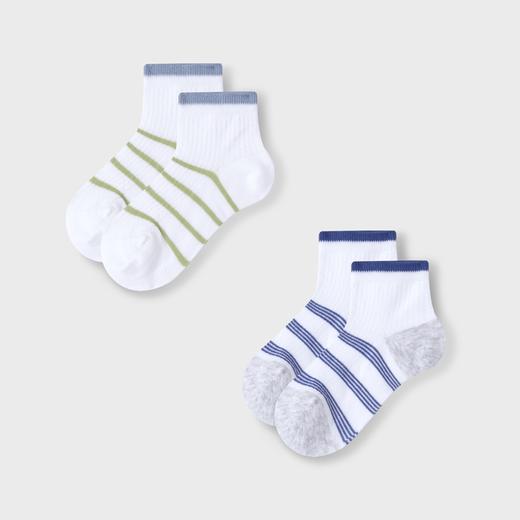 【专区任选2件49元】男童透气干爽短袜两双装新款安奈儿童装实体店同款JB417575 商品图1