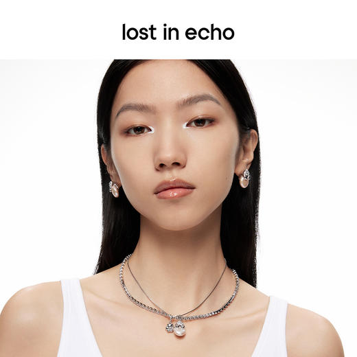 lost in echo原创设计师款Yetti雪怪滚雪球双层珍珠项链锁骨链女 商品图4