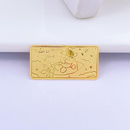 【限时克减128元】【1克】足金999.9 #宇航员 实心1g宇航员金条投资金纯黄金未来可期金条（配亚克力盒）(YDJT00068-01)（预售产品下单后不退款不退货不换货不补差价） 商品图1