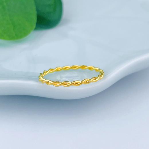 【限时克减150元】足金999 (足金999字印)5G黄金实心麻花圈戒(5GJZ00552)（预售产品下单后不退款不退货不换货不补差（预售产品下单后不退款不退货不换货不补差 商品图1