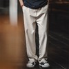 马登工装美式复古米白色牛仔裤棉籽壳cleanfit宽松直筒休闲裤男春 商品缩略图4