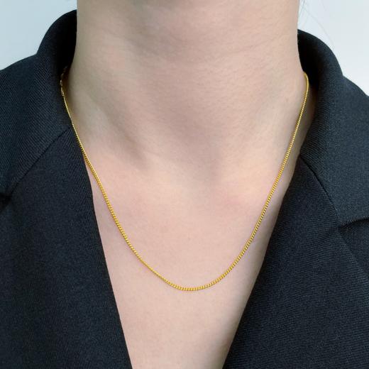 【限时克减150元】足金999.9 侧身链项链(XL00015-01)补差价）预售产品下单后不退款不退货不换货不补差价 商品图2