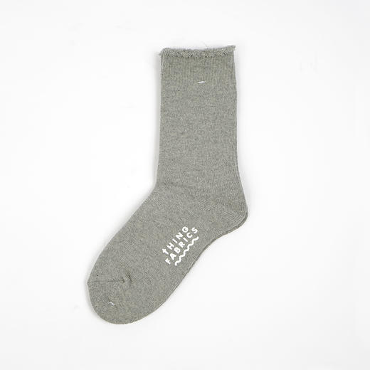 THING FABRICS TF Crew  Socks 日本制有机棉内里毛圈袜子 中筒袜 商品图3