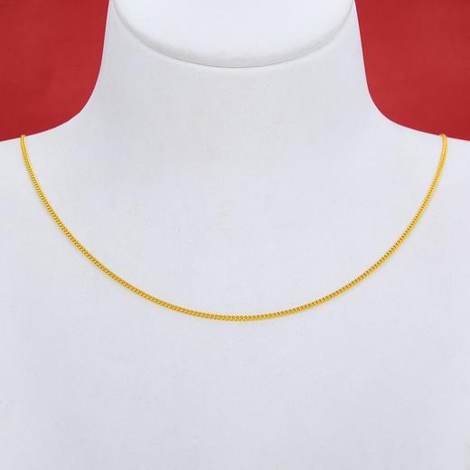 【限时克减150元】足金999.9 侧身链项链(XL00015-01)补差价）预售产品下单后不退款不退货不换货不补差价 商品图1