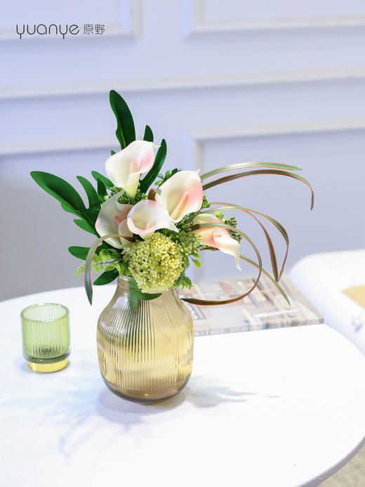 轻奢高端仿真花摆件酒店客厅花束假花摆设件绣球蝴蝶兰餐桌装饰花 商品图3