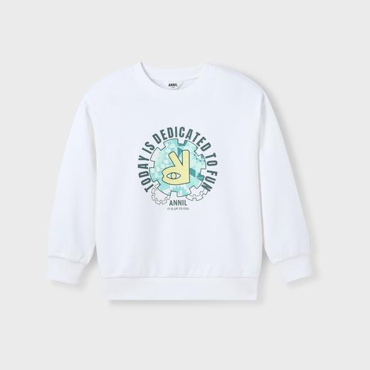 男童简约百搭圆领长袖卫衣新款安奈儿童装实体店同款AB411514 商品图4