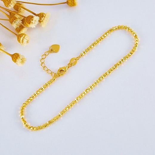 【限时克减150元】足金999 5G黄金调节纯蹦迪珠手链蹦迪珠手链（珠约1.6-2mm）（内里为足金链）(AG5GSL00016-1)（预售产品下单后不退款不退货不换货不补差价） 商品图1