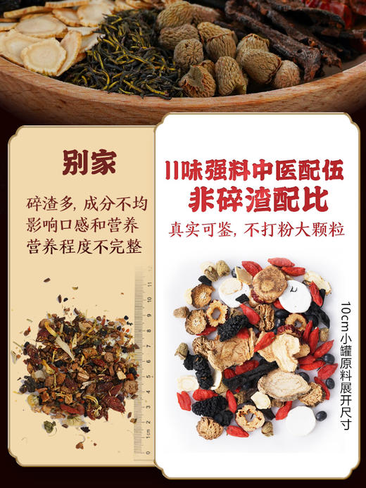 好食庄园——小罐茶系列3人参黄精杜仲雄花茶00g（20g*15罐） 新春礼  商品图1
